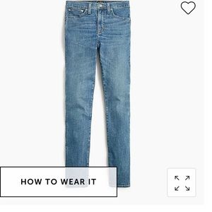 J.Crew 9”Midrise Skinny Jean.